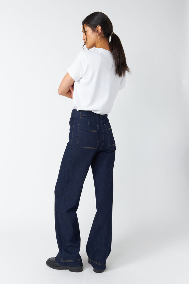 Denim flared trouser