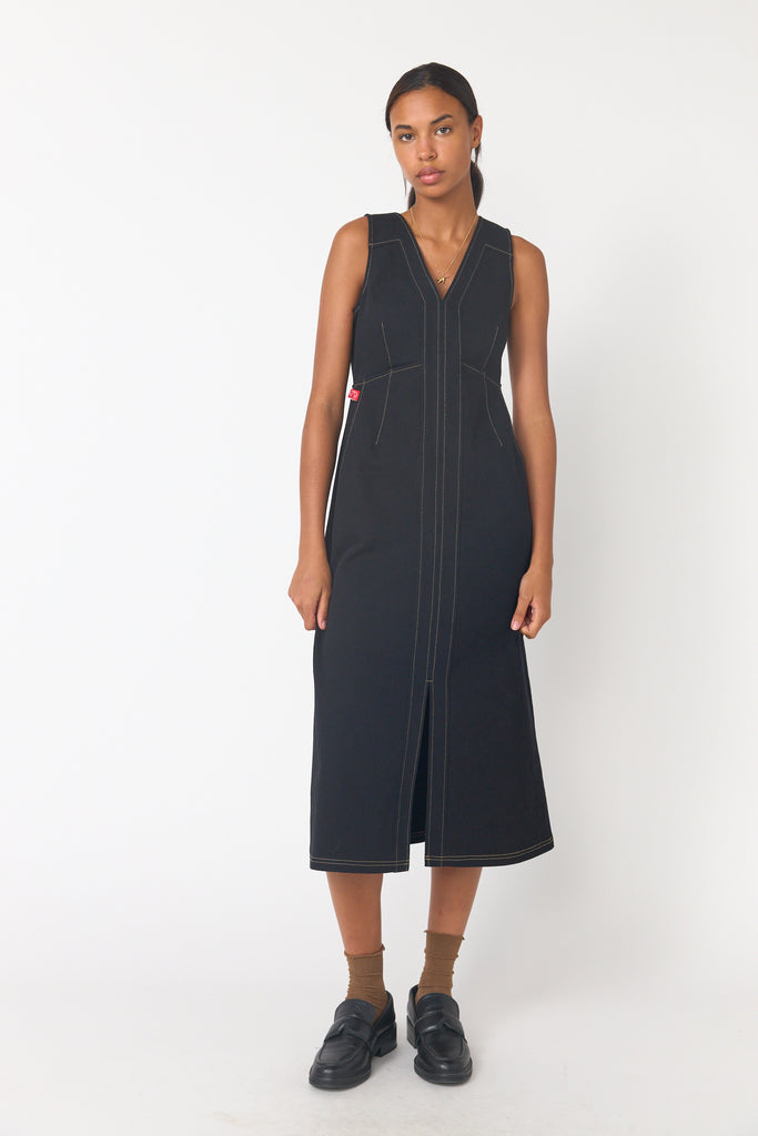 Denim picket dress