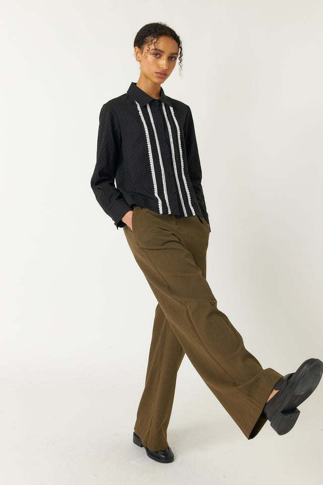 Pintucked shirt