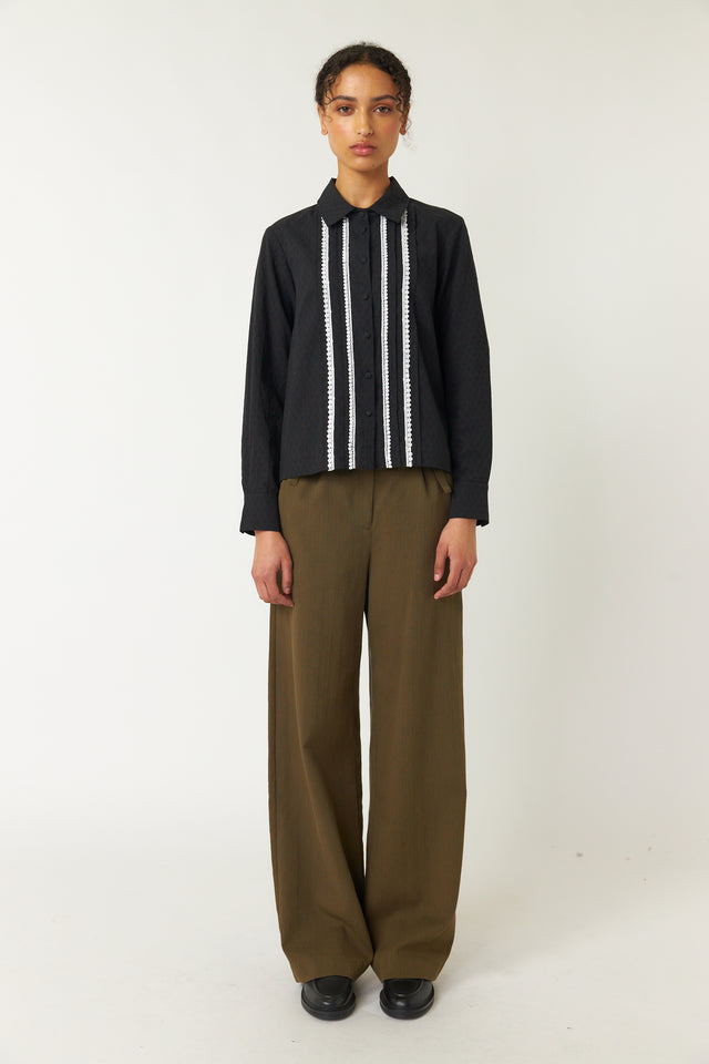 Pintucked shirt