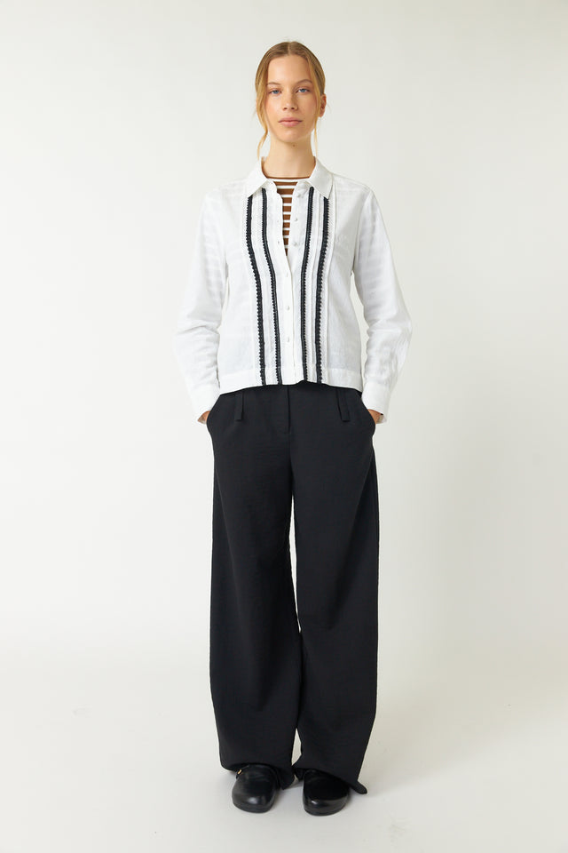 Pintucked shirt
