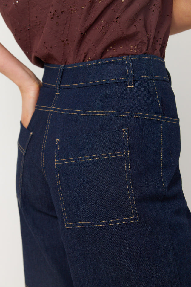 Denim walk shorts