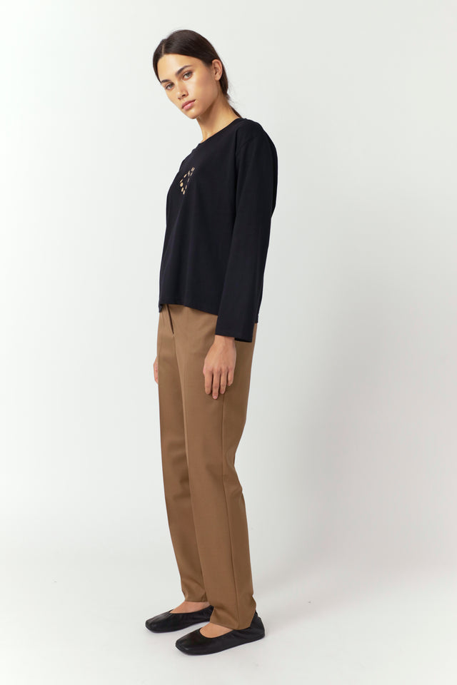 Twill cigarette pant