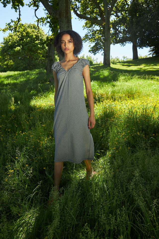 Mini check sun dress