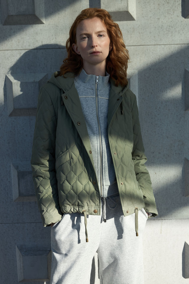 Quilted cropped parka