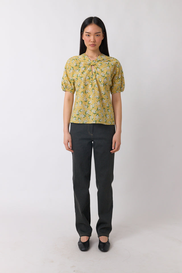 Denim slim leg trouser