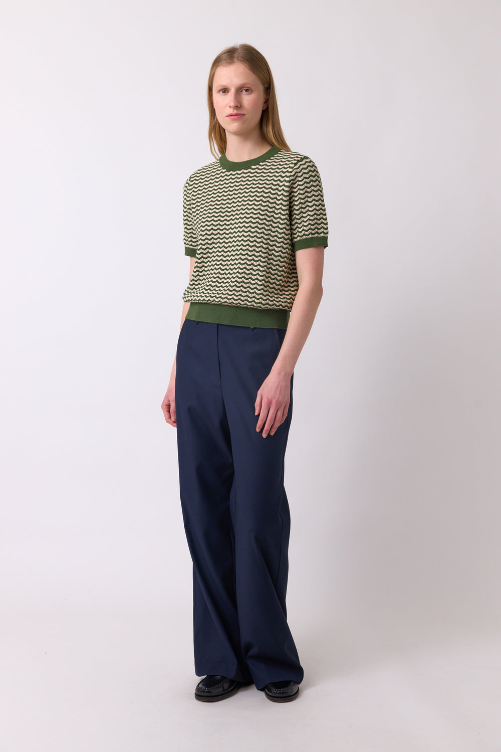 Scallop stripe top