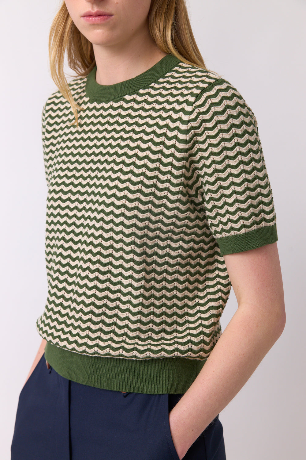 Scallop stripe top