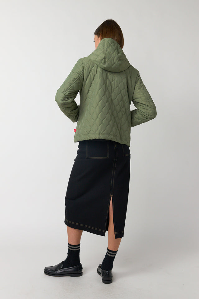 Quilted cropped parka