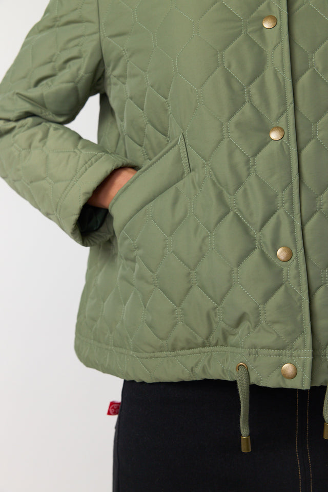 Quilted cropped parka