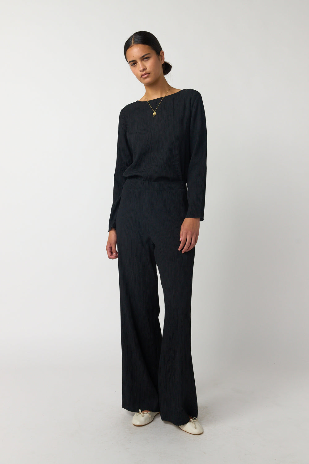 Crinkle trouser