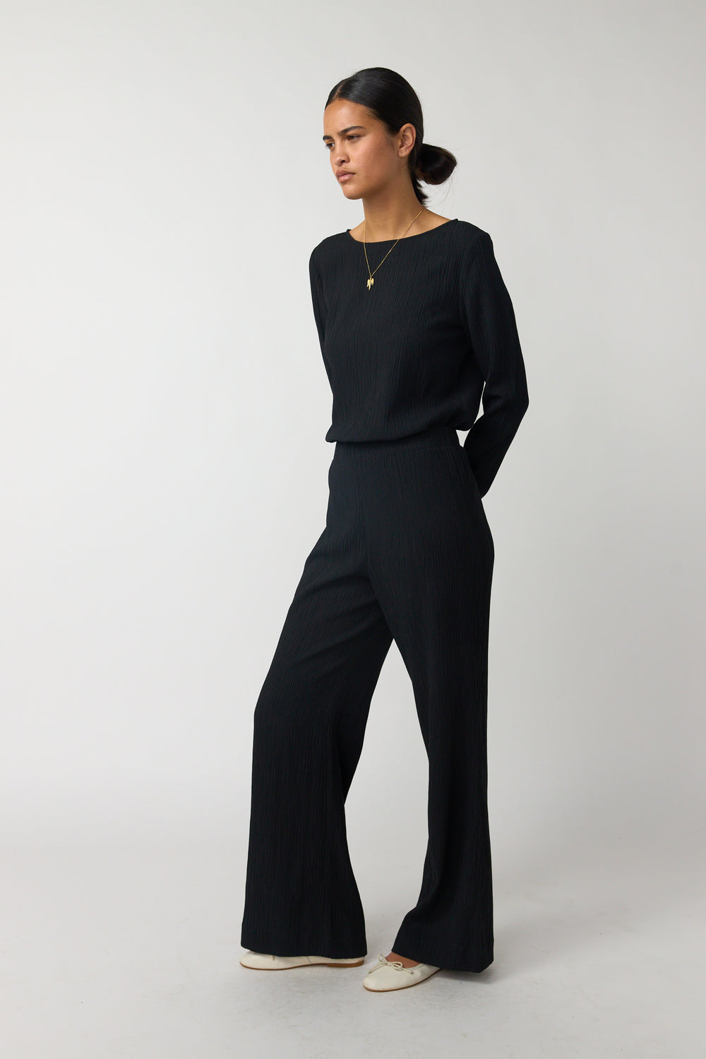 Crinkle trouser