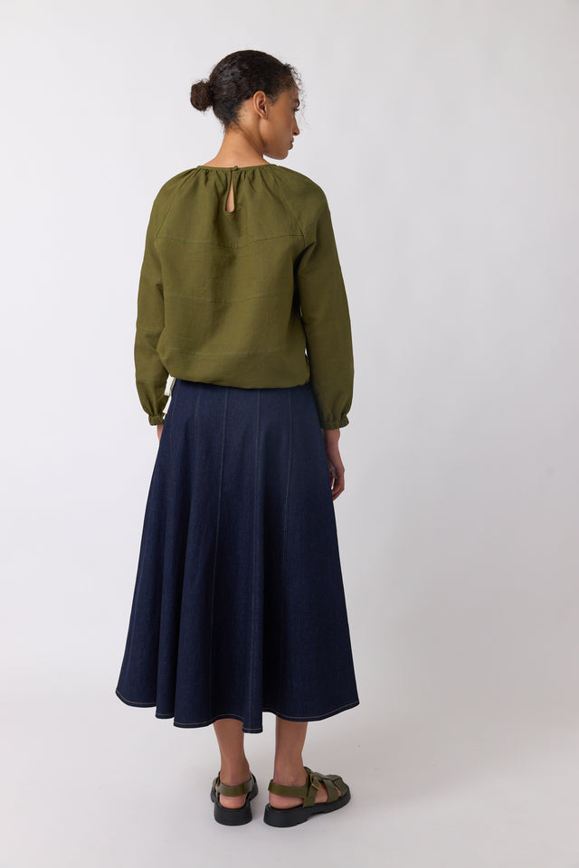 Denim circle skirt