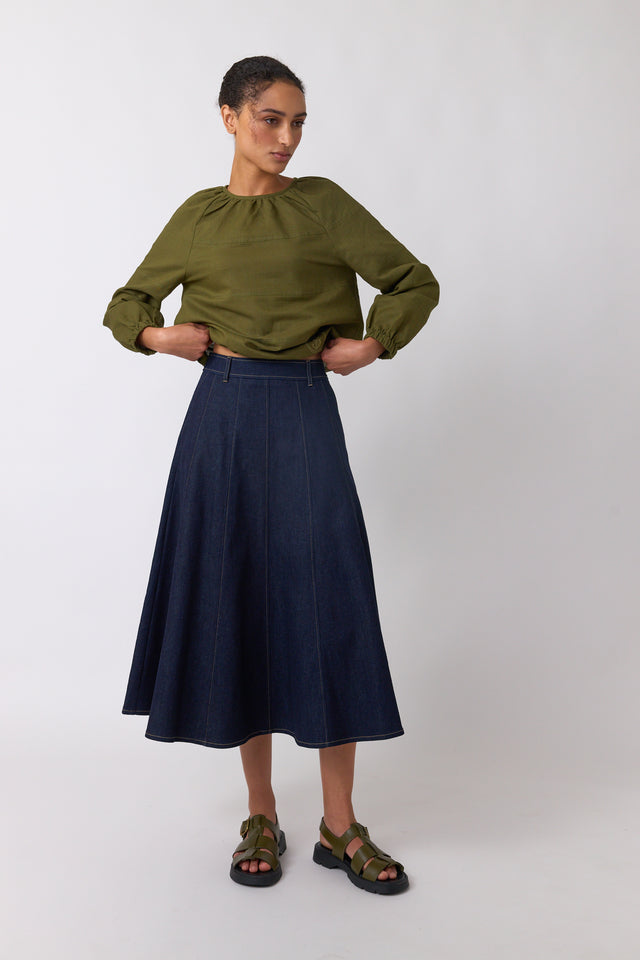 Denim circle skirt