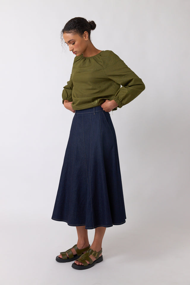 Denim circle skirt