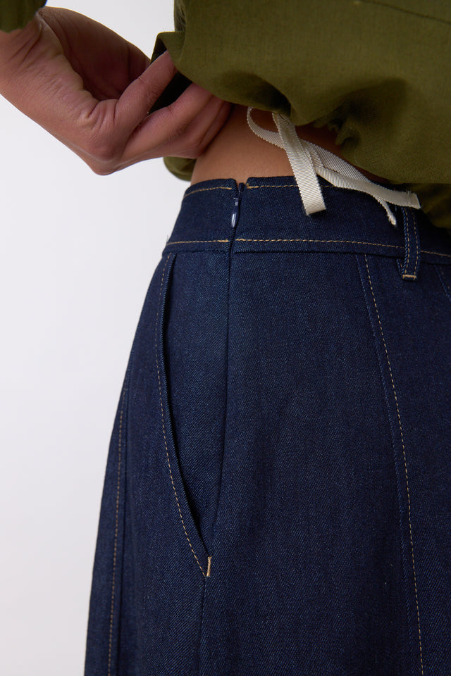 Denim circle skirt