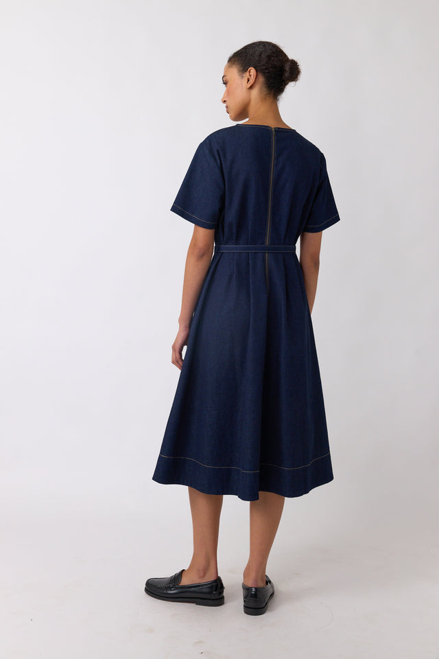 Denim sculpt dress