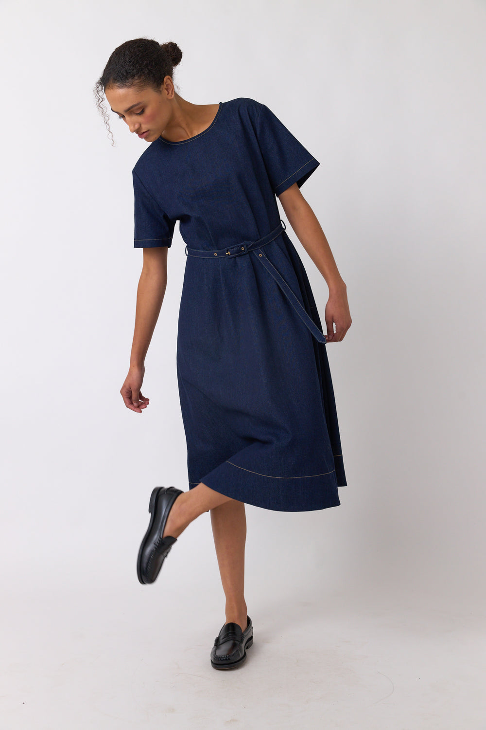 Denim sculpt dress