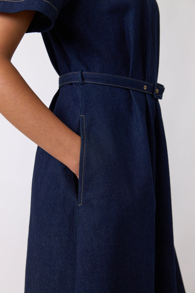 Denim sculpt dress