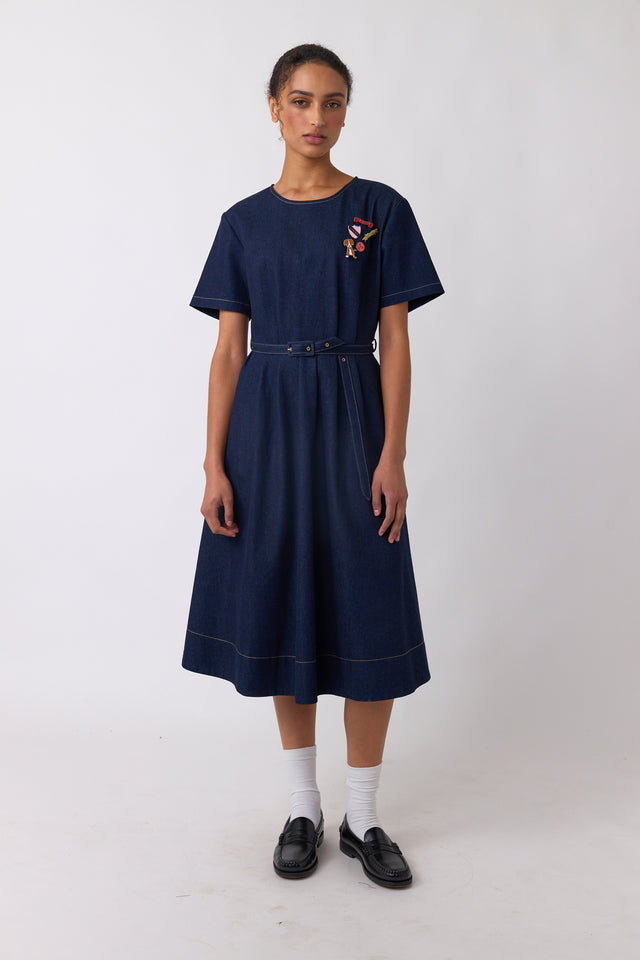 Denim sculpt dress