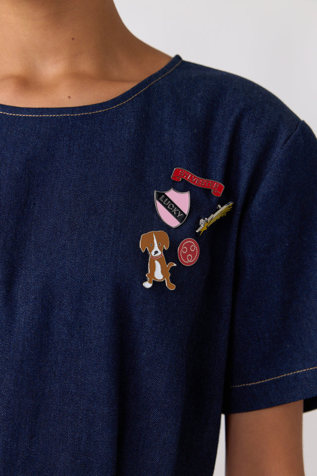 Lucky shield pin