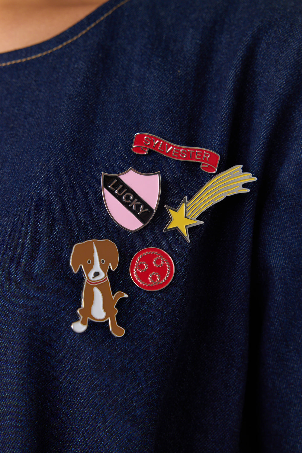 Lucky dog pin