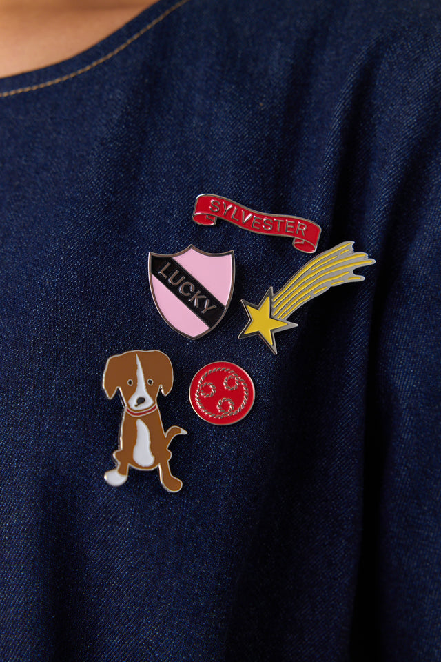 Lucky dog pin
