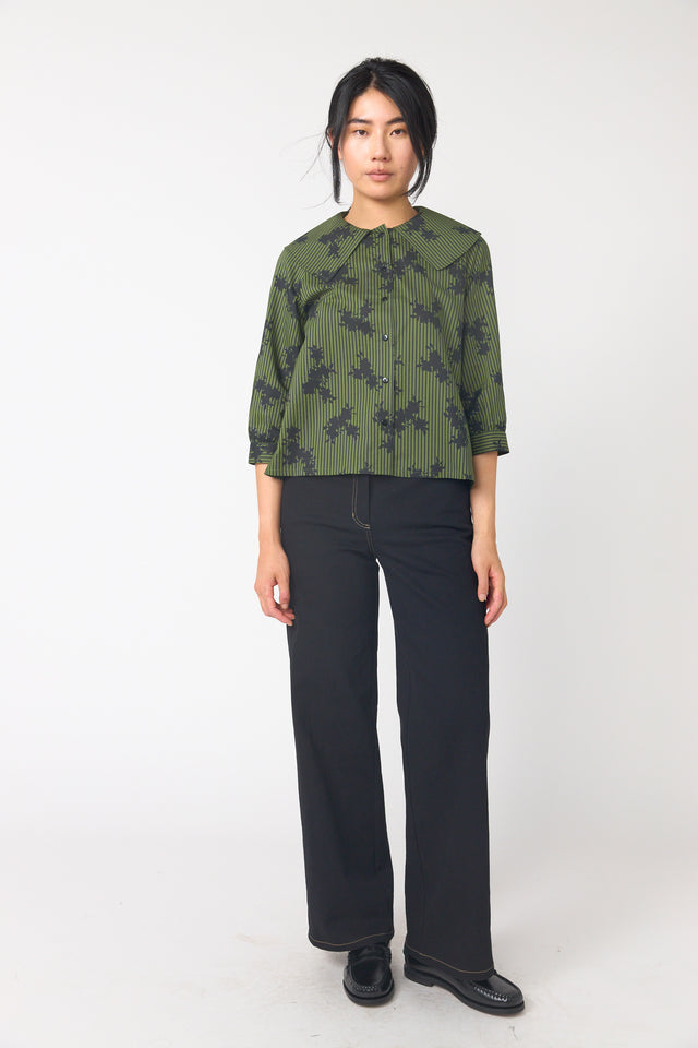 Denim low rise trouser