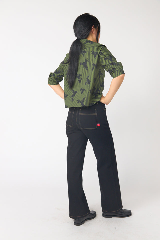 Denim low rise trouser