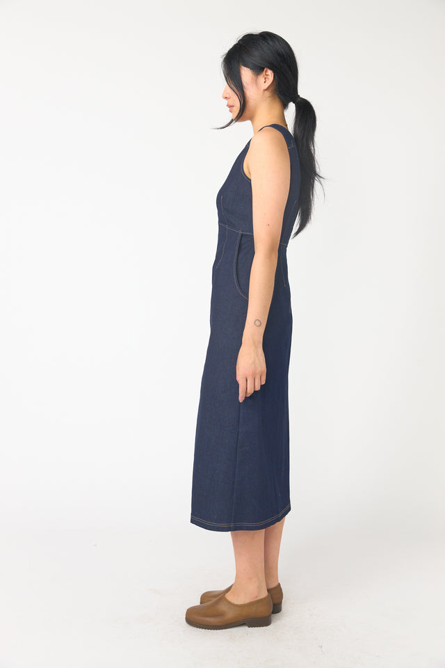 Denim picket dress