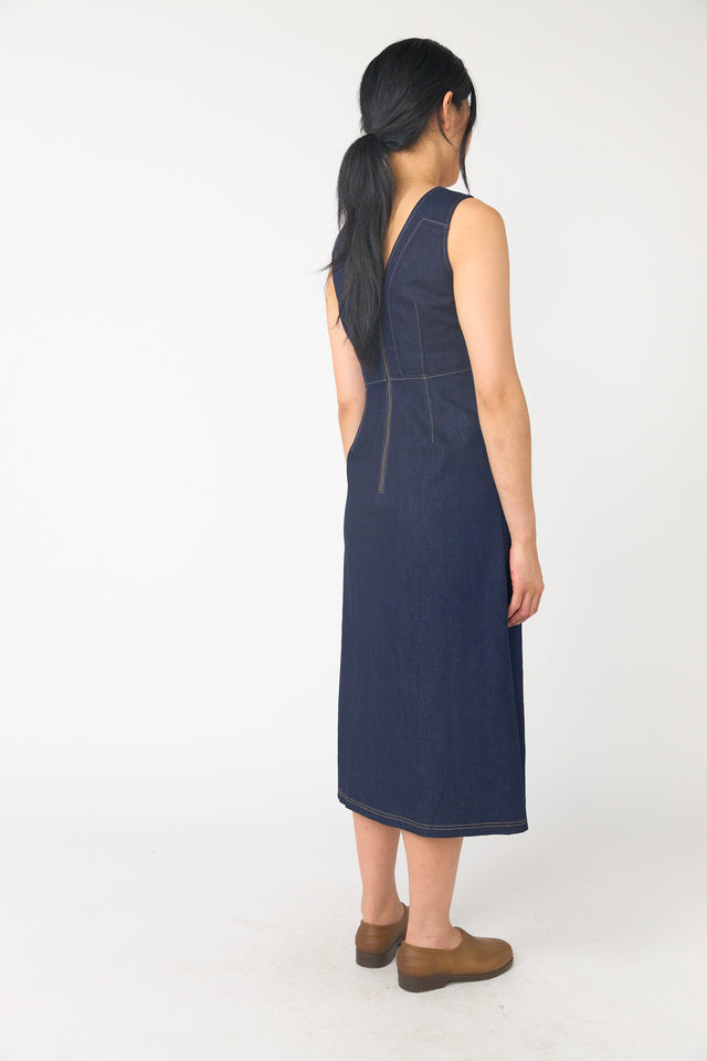 Denim picket dress
