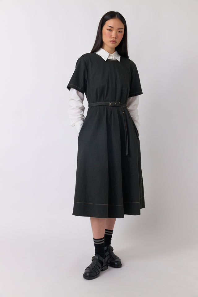 Denim sculpt dress