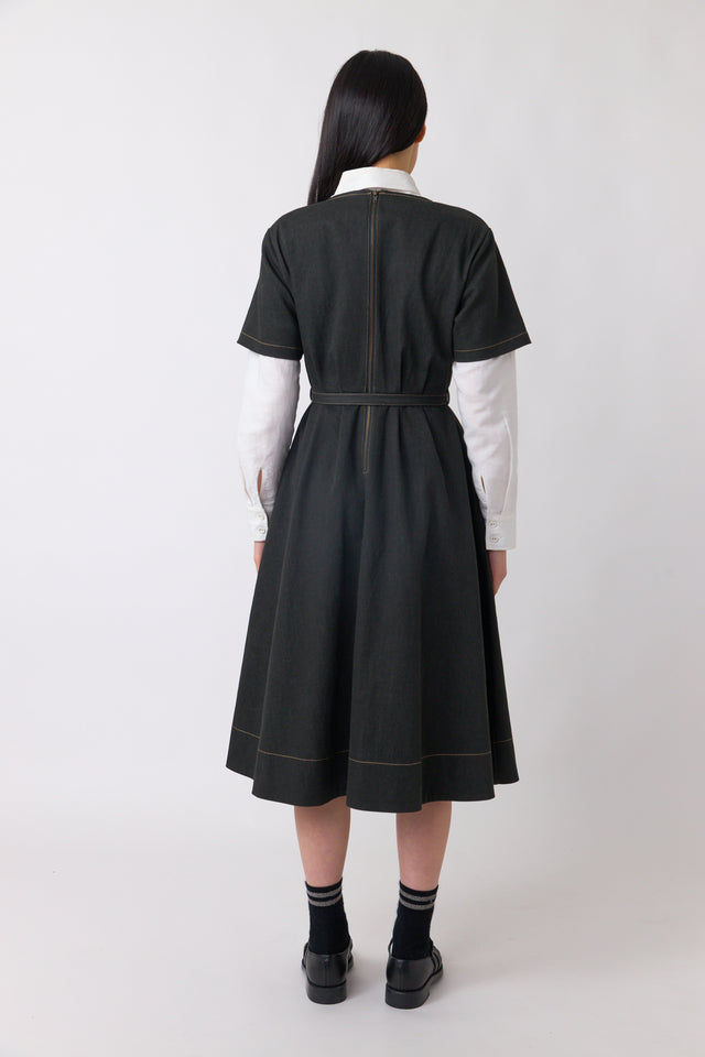 Denim sculpt dress