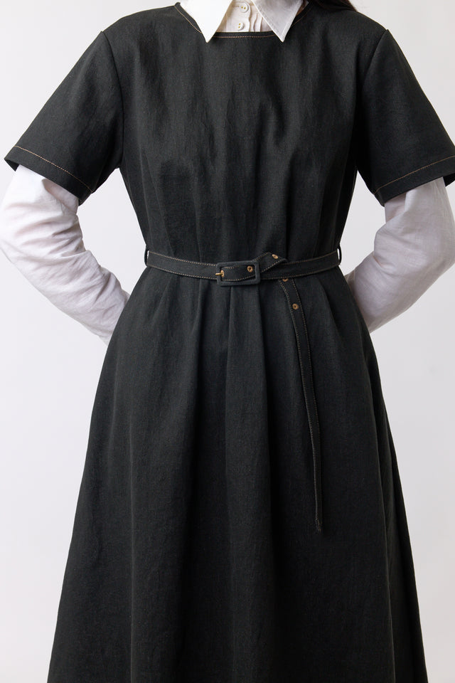 Denim sculpt dress