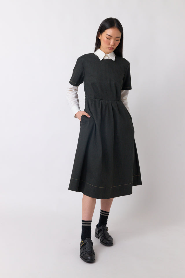 Denim sculpt dress