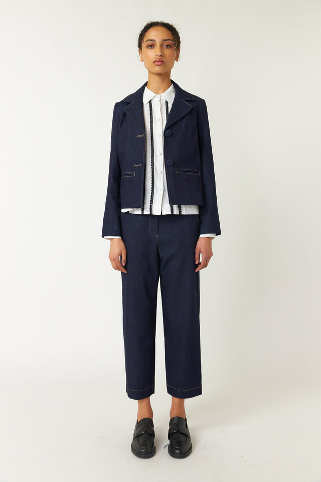 Denim service jacket