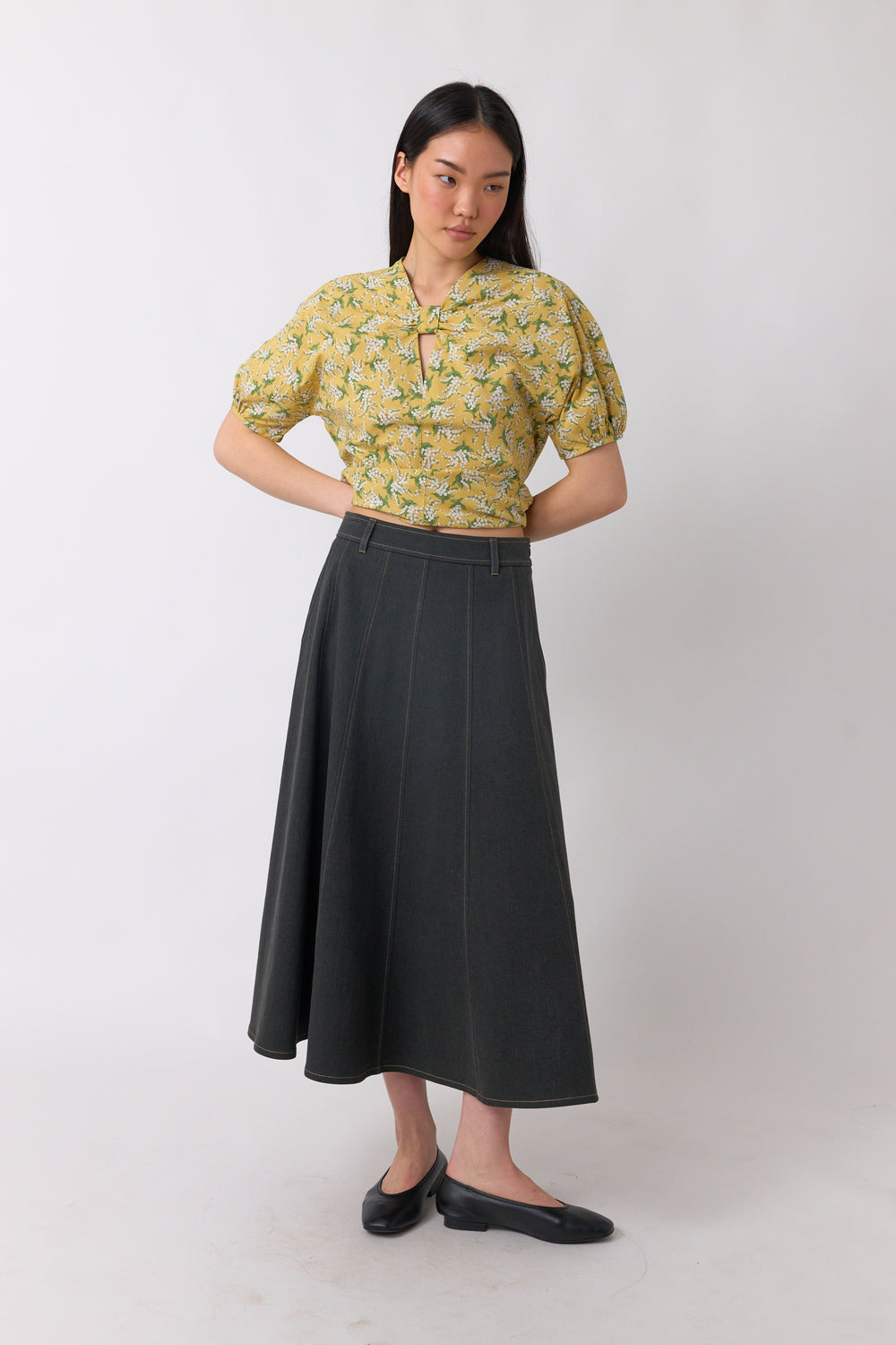 Denim circle skirt