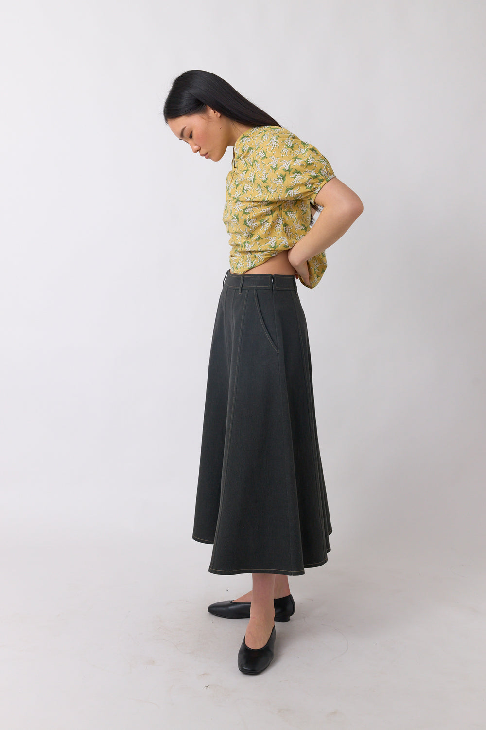 Denim circle skirt
