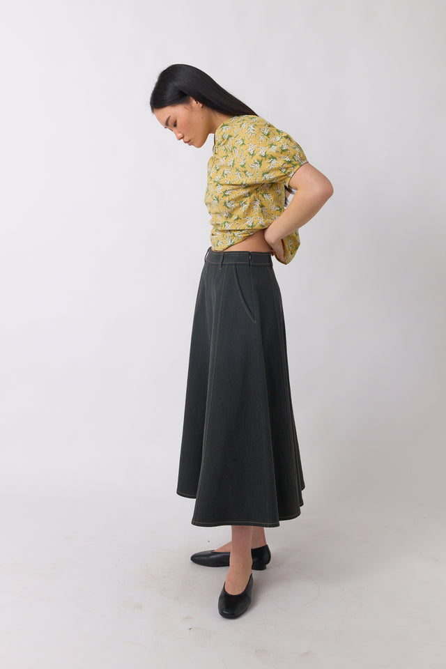 Denim circle skirt