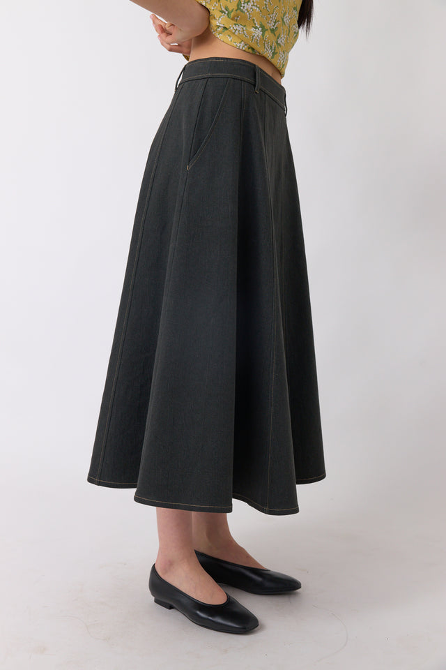 Denim circle skirt