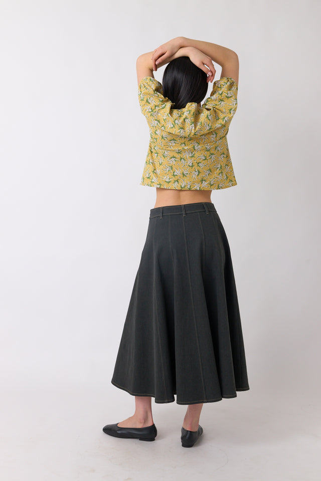Denim circle skirt