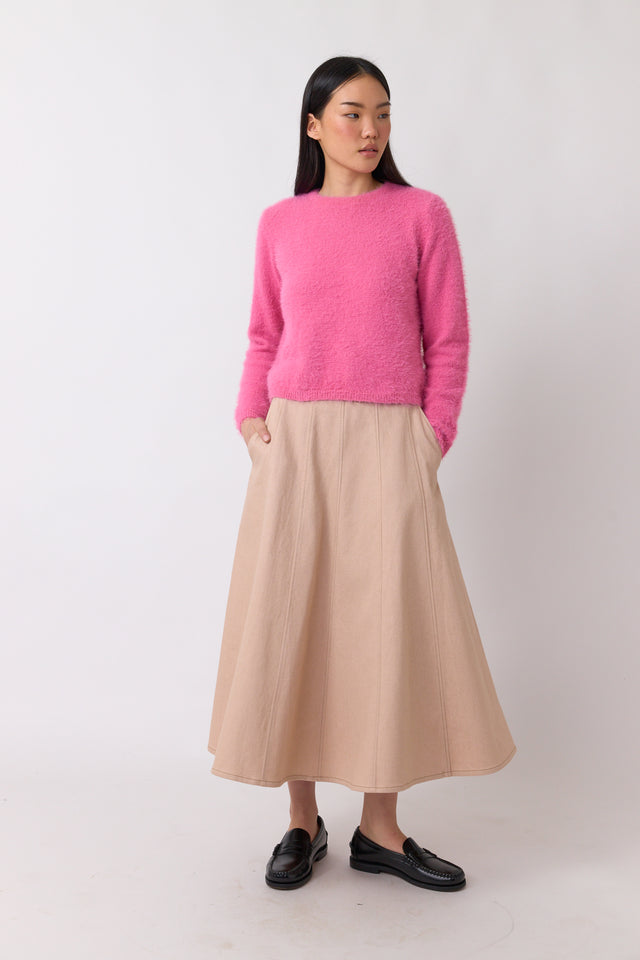 Denim circle skirt