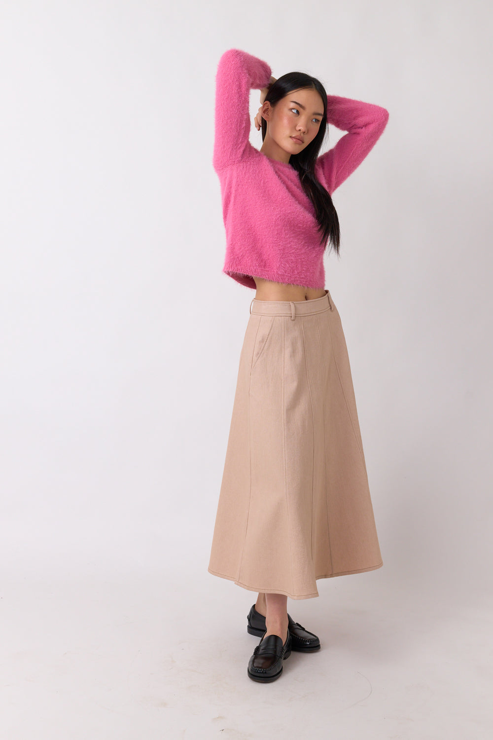 Denim circle skirt
