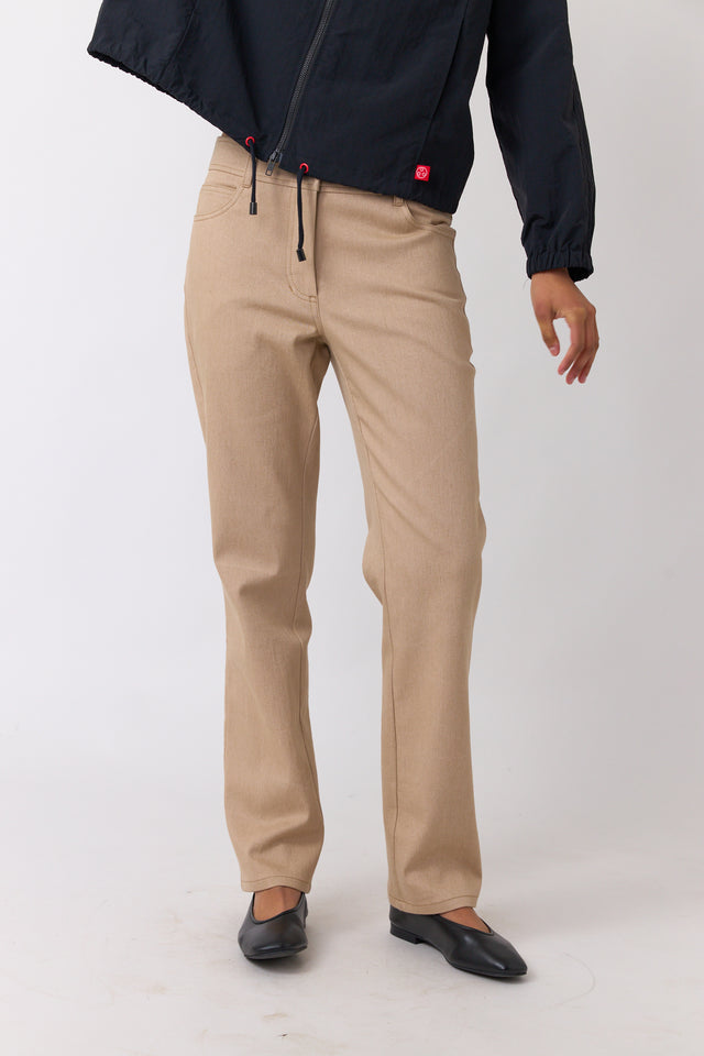 Denim slim leg trouser