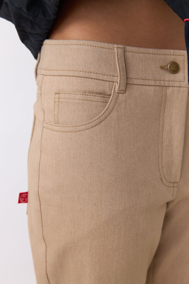Denim slim leg trouser