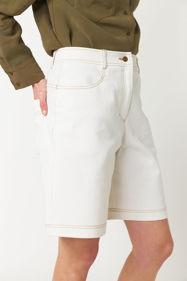 Denim walk shorts