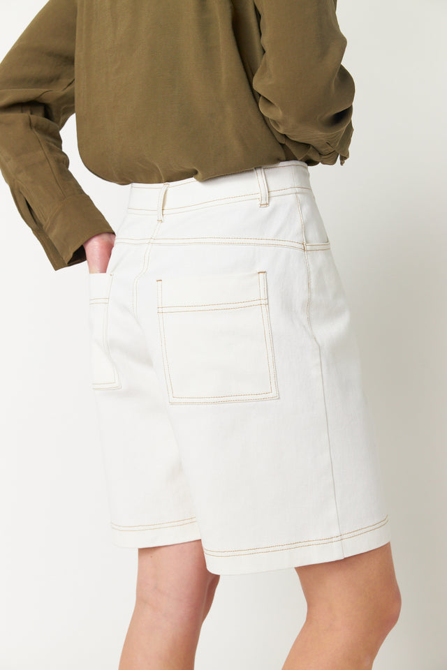 Denim walk shorts