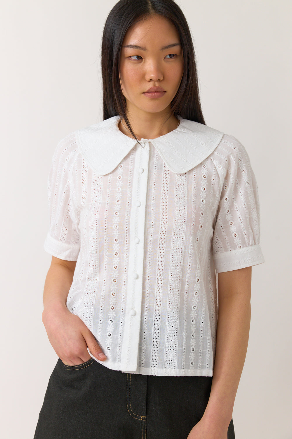 Forget-me-not blouse