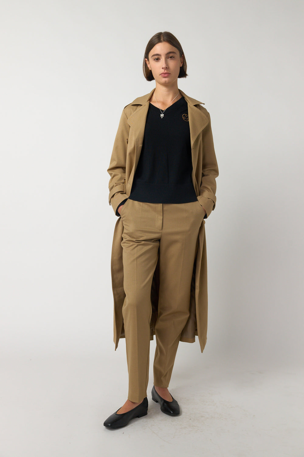 Twill cigarette pant