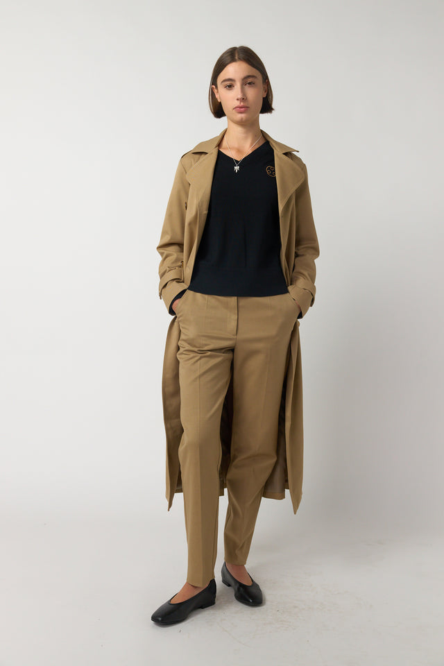 Twill cigarette pant